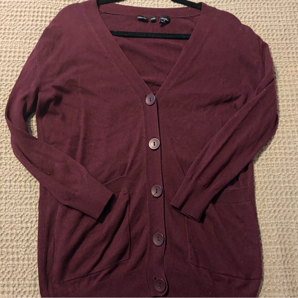 Moda International Plum Color Cardigan